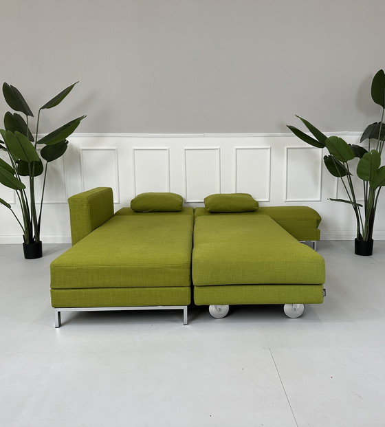 Image 1 of Brühl Fourtwo designer sofa fabric sofa bed Four Two + footstool