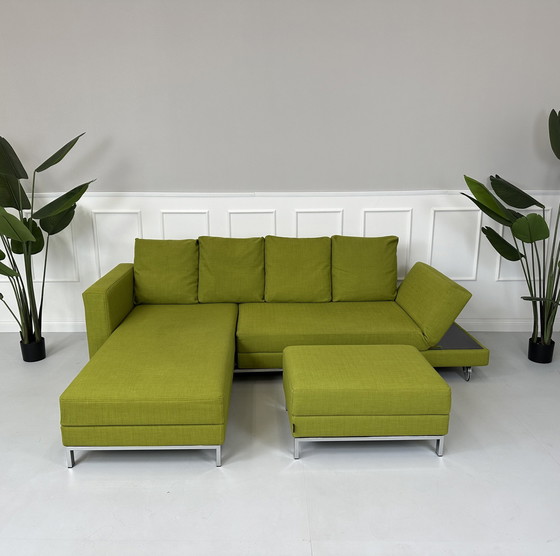 Image 1 of Brühl Fourtwo designer sofa fabric sofa bed Four Two + footstool