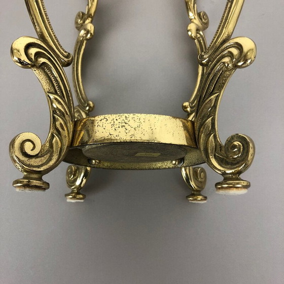 Image 1 of Vintage solid brass umbrella stand Hollywood Regency Italy 1970s