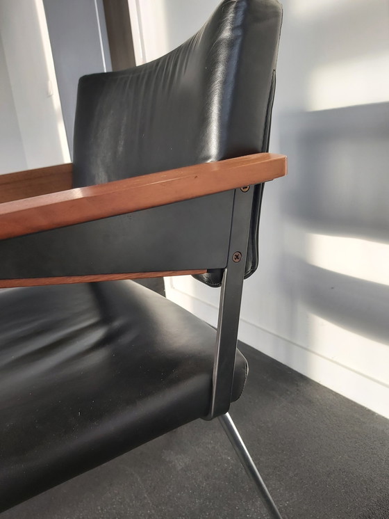 Image 1 of Cordemeyer Chair Black With Wood Armrest