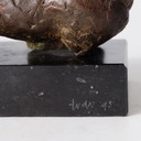 Tony van der Vorst. Bronze horse sculpture on a marble base.