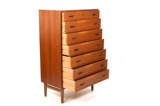 Image 1 of Tallboy Chest of Drawers in Teak from Omann Jun. 1960s