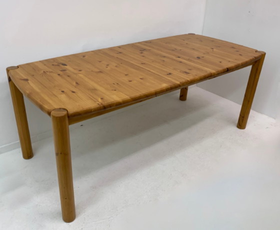 Image 1 of extendable pine wood dining table , 1970’s