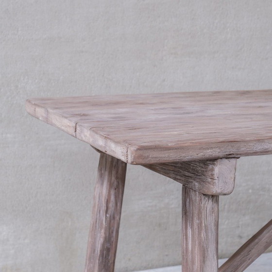 Image 1 of Vintage stained pine console table, Belgium 1920s