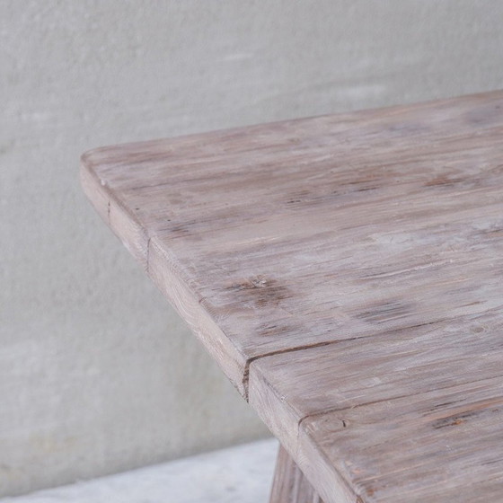 Image 1 of Vintage stained pine console table, Belgium 1920s