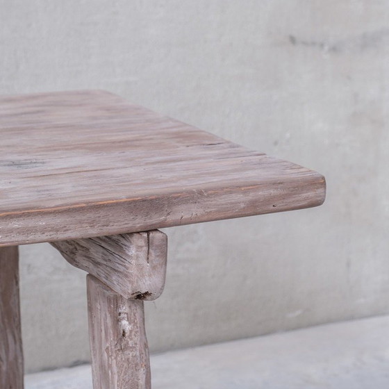 Image 1 of Vintage stained pine console table, Belgium 1920s