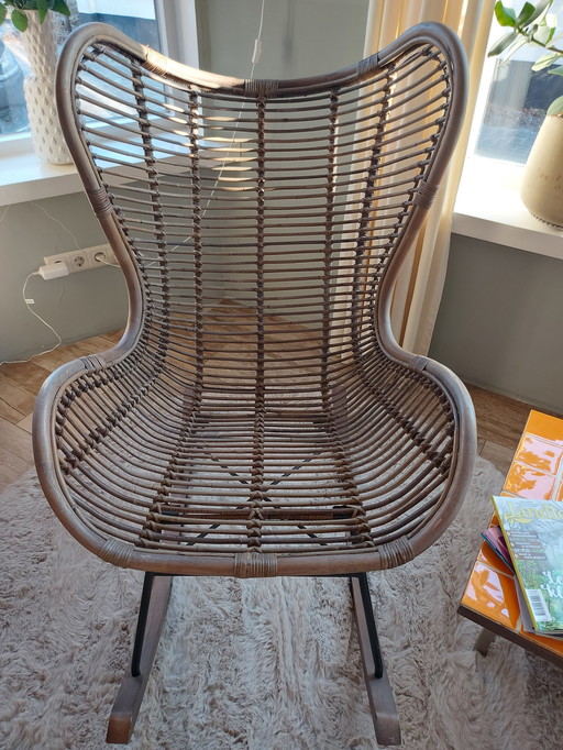 Large Rattan Rocking Chair