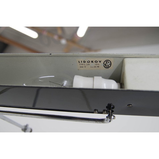 Image 1 of Lampada da tavolo vintage laccata nera di Lidokov, 1960