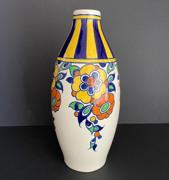 Image 1 of Art Deco Boch La Louvière Charles Catteau vase