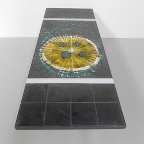 Image 1 of Belarti tile table chrome frame, 40 tiles - 1970s