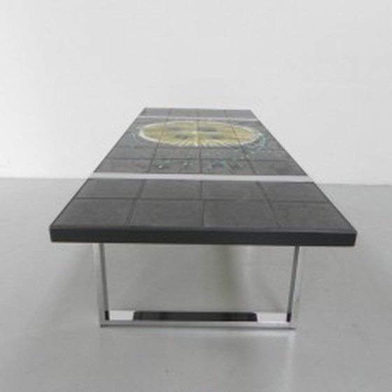 Image 1 of Belarti tile table chrome frame, 40 tiles - 1970s