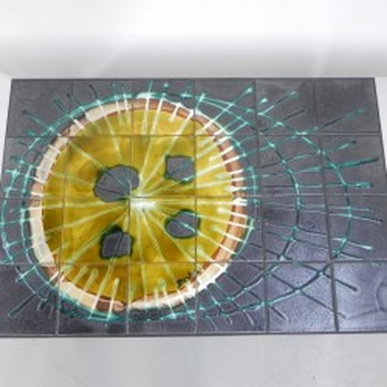 Image 1 of Belarti tile table chrome frame, 40 tiles - 1970s