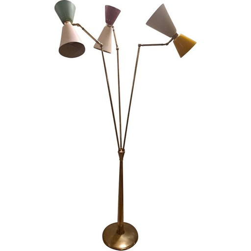 Vintage floor lamp by Oscar Torlasco for Lumi, Italy