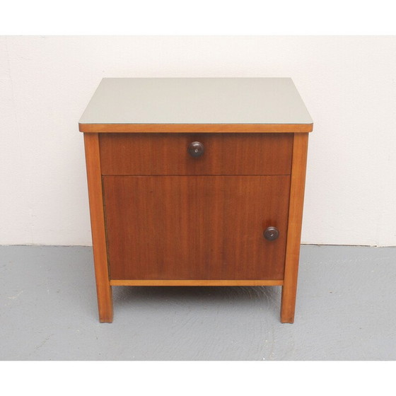 Image 1 of Vintage night stand in walnut and formica, 1950s