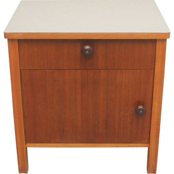 Image 1 of Vintage night stand in walnut and formica, 1950s