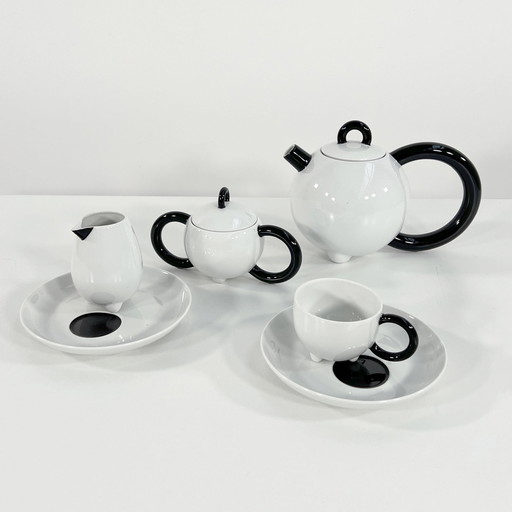 Postmodern Porcelain Tea Set By Matteo Thun For Arzberg, 1980S