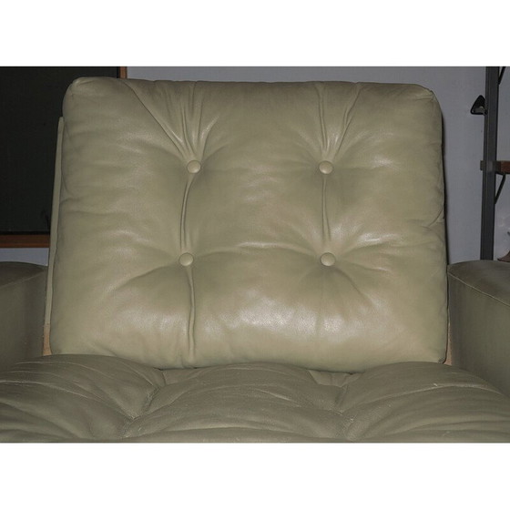 Image 1 of Poltrone vintage modello 25 in pelle pistacchio, 1950