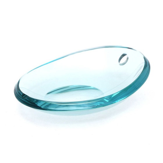 Image 1 of Vintage oval crystal ashtray, 1960s