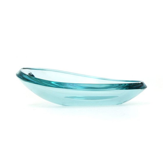 Image 1 of Vintage oval crystal ashtray, 1960s