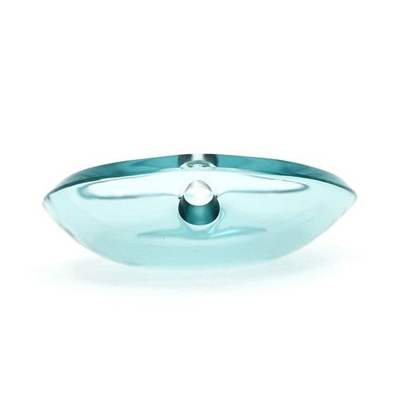 Image 1 of Vintage oval crystal ashtray, 1960s