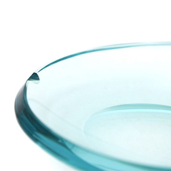 Image 1 of Vintage oval crystal ashtray, 1960s