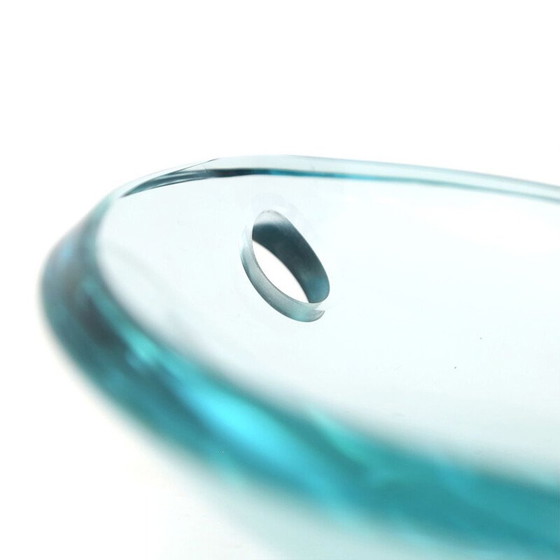 Image 1 of Vintage oval crystal ashtray, 1960s