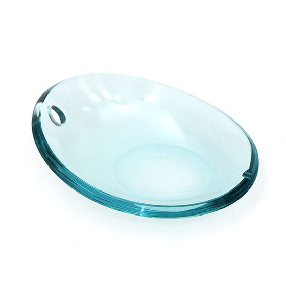 Image 1 of Vintage oval crystal ashtray, 1960s