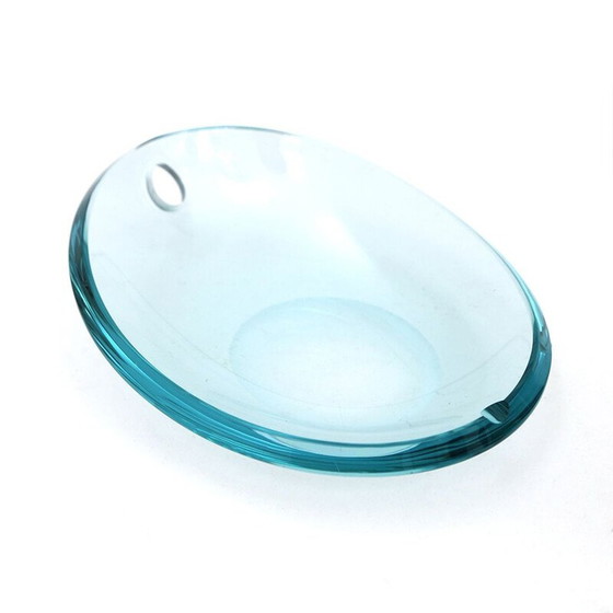 Image 1 of Vintage oval crystal ashtray, 1960s