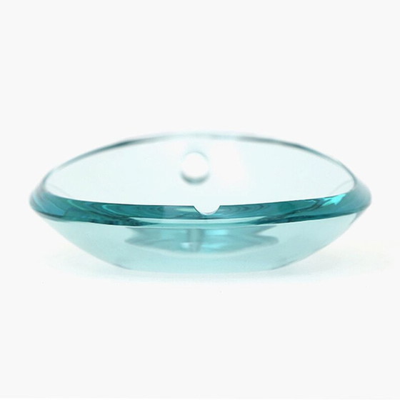 Image 1 of Vintage oval crystal ashtray, 1960s