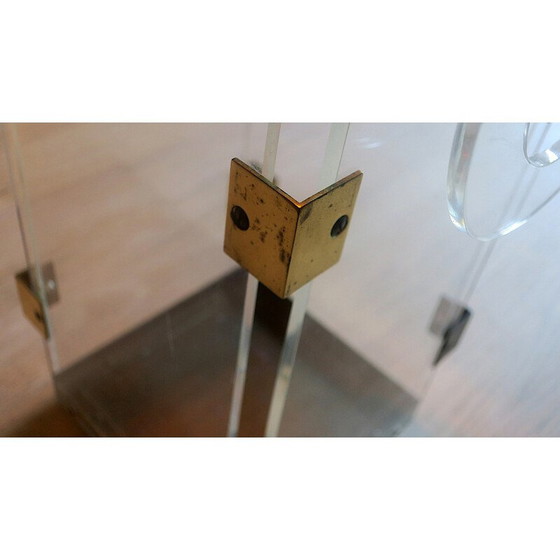 Image 1 of Vintage brass and acrylic umbrella stand, 1960