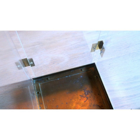 Image 1 of Vintage brass and acrylic umbrella stand, 1960