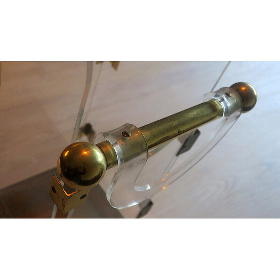 Image 1 of Vintage brass and acrylic umbrella stand, 1960