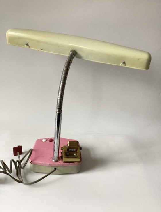 Image 1 of Lampe de bureau japonaise vintage avec calendrier