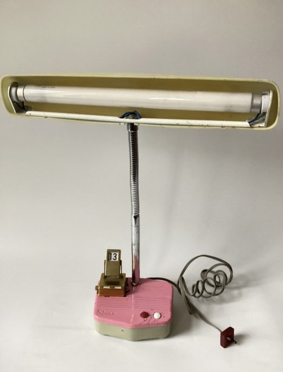 Image 1 of Lampe de bureau japonaise vintage avec calendrier