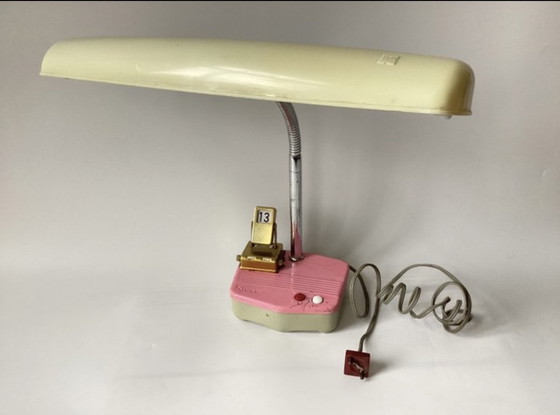 Image 1 of Lampe de bureau japonaise vintage avec calendrier
