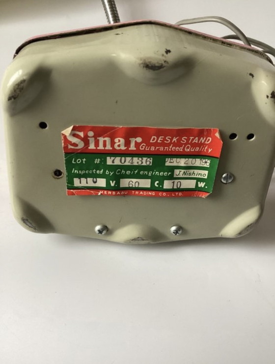 Image 1 of Lampe de bureau japonaise vintage avec calendrier