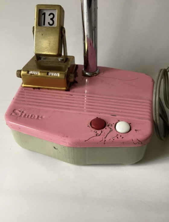 Image 1 of Lampe de bureau japonaise vintage avec calendrier