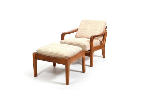 Image 1 of JK Denmark lounge chair and ottoman - solid teak