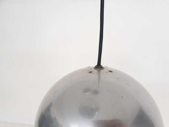 Image 1 of Set of three metal globes light, The Netherlands 1960's