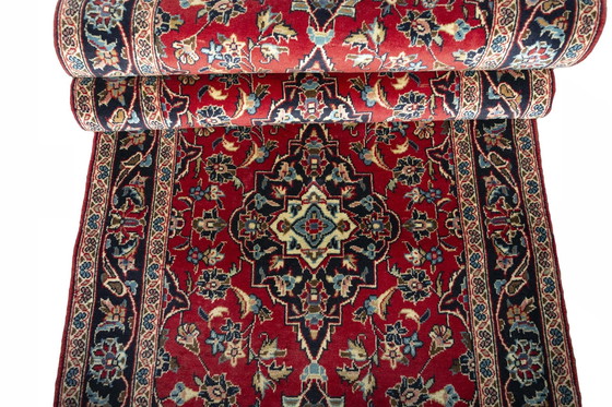 Image 1 of Camino de mesa de corcho Kashan anudado a mano – 312 x 95 cm