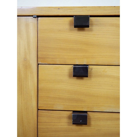 Image 1 of Vintage cherry wood and mahogany sideboard by Alain Richard for Meubles Tv, 19540