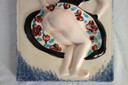 Piatto in ceramica Fanny Vallauris degli anni '50