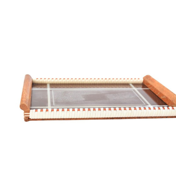 Image 1 of Vintage wood and glass breakfast tray for Holzsieb Bt Wasungen, Germany 1960
