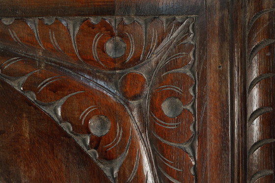 Image 1 of Coppia di grandi pannelli murali in quercia portoghese intagliata, ca. 1850