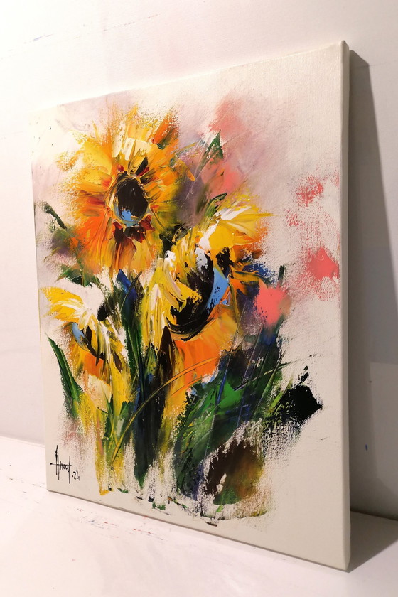 Image 1 of Alfred Aniol "Sunflowers"