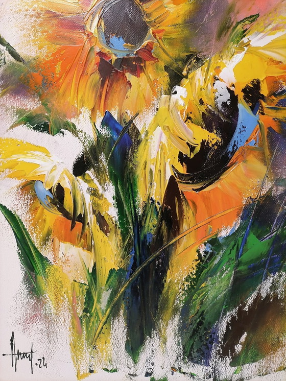 Image 1 of Alfred Aniol "Sunflowers"