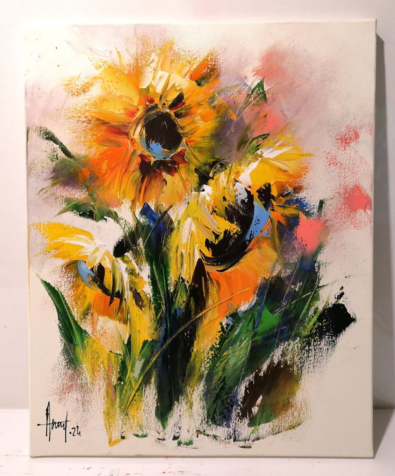 Image 1 of Alfred Aniol "Sunflowers"