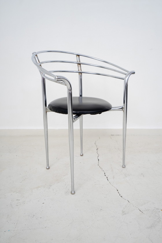 Image 1 of 4 post modern tubular steel frame chairs