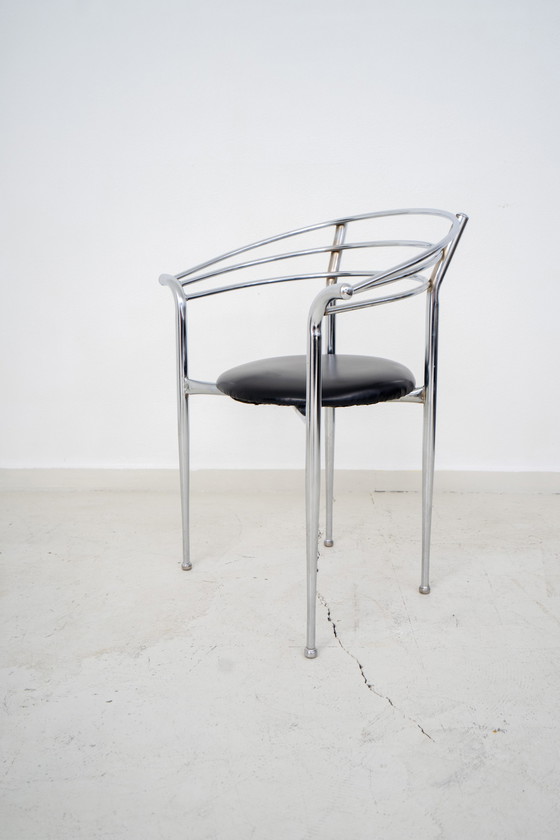 Image 1 of 4 post modern tubular steel frame chairs