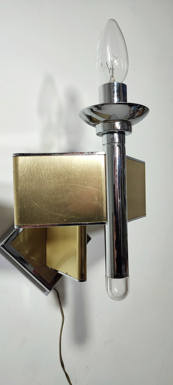 Image 1 of Metallic Wall Light. Italy, 1970s